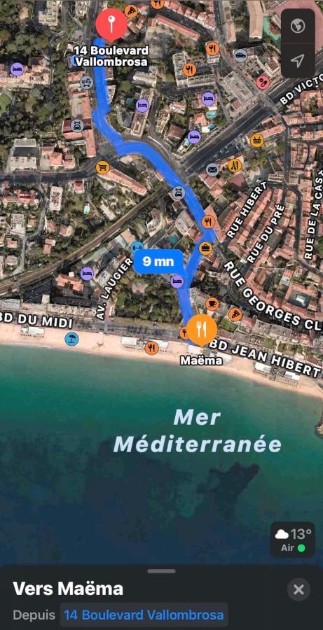 Luxurious Studio In Cannes 450M From Sea With Terrace And Air Conditioning And Private Parking Eksteriør bilde